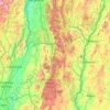 Green Mountain National Forest topographic map, elevation, relief