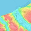 Dieppe topographic map, elevation, relief
