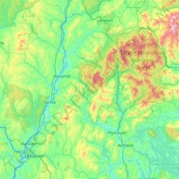 Grafton County Nh Gis Grafton County Topographic Map, Elevation, Relief