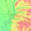Memphis topographic map, elevation, relief