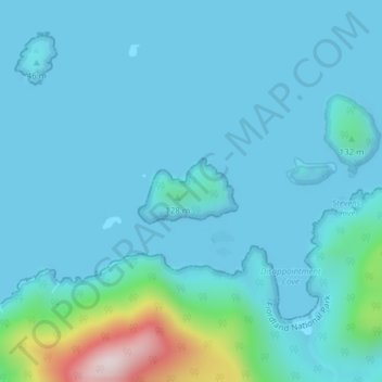 Gilbert Islands topographic map, elevation, relief