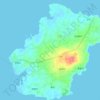 Naozhou Dao topographic map, elevation, relief