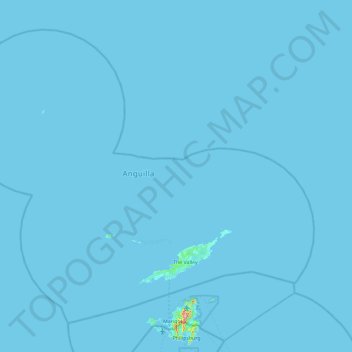 Anguilla Topographic Map Elevation Relief