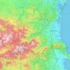 Pyrénées-Orientales topographic map, elevation, relief