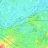 Wetteren topographic map, elevation, relief