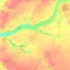 Huntington County topographic map, relief map, elevations map