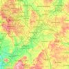 Warwickshire topographic map, elevation, relief