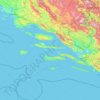 Split-Dalmatia County topographic map, elevation, relief