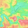 Rodez topographic map, elevation, relief