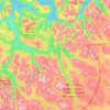 Troms topographic map, elevation, relief