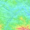 Carcassonne topographic map, elevation, relief