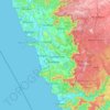 Goa topographic map, elevation, relief