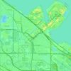 East Chicago topographic map, relief map, elevations map