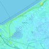 Bredene topographic map, elevation, relief