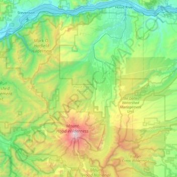 Hood River County Maps Hood River County Topographic Map, Elevation, Relief