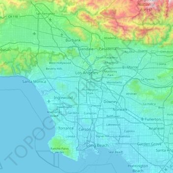 California Base And Elevation Maps