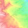 Belchite topographic map, elevation, relief