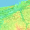 Portage topographic map, elevation, relief