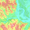 Набутівська сільська громада topographic map, elevation, relief