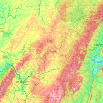Cambria County Gis Map Cambria County Topographic Map, Elevation, Relief