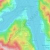 Bellagio topographic map, elevation, relief