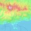 Limassol topographic map, elevation, relief