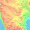 Krishna River topographic map, relief, elevation