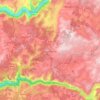 Hures-la-Parade topographic map, elevation, relief