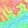 Simbach topographic map, elevation, relief