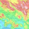Frosinone topographic map, elevation, relief