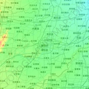 Puyang City Topographic Map Elevation Relief