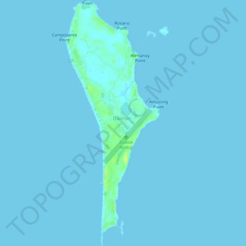 Balesin Island Topographic Map Elevation Relief