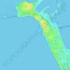 Cádiz topographic map, elevation, relief