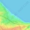 Portobello Beach topographic map, elevation, relief