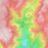 Lac blonc topographic map, elevation, relief