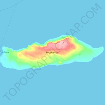 Fuga Island Philippines Map Fuga Island Topographic Map, Elevation, Relief