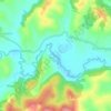 Glina topographic map, elevation, relief