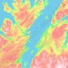 Porsanger topographic map, elevation, relief