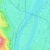 Danube topographic map, elevation, relief