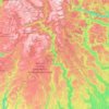 Setesdal topographic map, elevation, relief