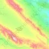 San Andreas Fault topographic map, elevation, relief
