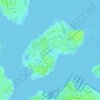 Ford Island topographic map, elevation, relief